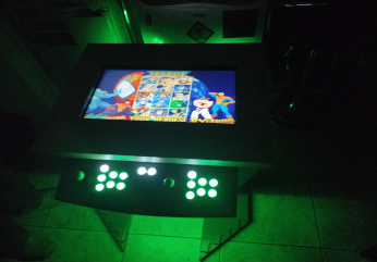 finished wooden arcade machine