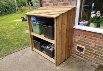 wooden recycling store