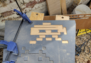 Routing a space invader in to MDF